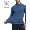 imageMAGCOMSEN Mens Thermal Shirts Long Sleeve Fleece Lined Base Layer Undershirts Athletic Warm Winter Workout TopBlue Grey
