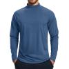 imageMAGCOMSEN Mens Thermal Shirts Long Sleeve Fleece Lined Base Layer Undershirts Athletic Warm Winter Workout TopBlue Grey