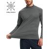imageMAGCOMSEN Mens Thermal Shirts Long Sleeve Fleece Lined Base Layer Undershirts Athletic Warm Winter Workout TopGray
