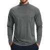 imageMAGCOMSEN Mens Thermal Shirts Long Sleeve Fleece Lined Base Layer Undershirts Athletic Warm Winter Workout TopGray
