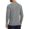 imageMAGCOMSEN Mens Thermal Shirts Long Sleeve Fleece Lined Base Layer Undershirts Athletic Warm Winter Workout TopLight Gray
