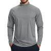 imageMAGCOMSEN Mens Thermal Shirts Long Sleeve Fleece Lined Base Layer Undershirts Athletic Warm Winter Workout TopLight Gray