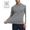 imageMAGCOMSEN Mens Thermal Shirts Long Sleeve Fleece Lined Base Layer Undershirts Athletic Warm Winter Workout TopLight Gray