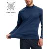 imageMAGCOMSEN Mens Thermal Shirts Long Sleeve Fleece Lined Base Layer Undershirts Athletic Warm Winter Workout TopNavy
