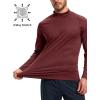 imageMAGCOMSEN Mens Thermal Shirts Long Sleeve Fleece Lined Base Layer Undershirts Athletic Warm Winter Workout TopWine Red