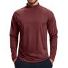 imageMAGCOMSEN Mens Thermal Shirts Long Sleeve Fleece Lined Base Layer Undershirts Athletic Warm Winter Workout TopWine Red