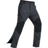 imageMAGCOMSEN Mens Snow Ski Waterproof Pants Winter Fleece Lined Insulated Work Outdoor Hiking Snowboard Pants 4 PocketsDark Gray