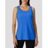 imageMAGCOMSEN Tank Top for Women Workout Racerback Sleeveless Racer Back Tops Athletic Yoga Running Gym Muscle Pilates TankAzure
