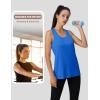 imageMAGCOMSEN Tank Top for Women Workout Racerback Sleeveless Racer Back Tops Athletic Yoga Running Gym Muscle Pilates TankAzure