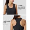 imageMAGCOMSEN Tank Top for Women Workout Racerback Sleeveless Racer Back Tops Athletic Yoga Running Gym Muscle Pilates TankBlack