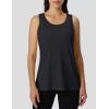 imageMAGCOMSEN Tank Top for Women Workout Racerback Sleeveless Racer Back Tops Athletic Yoga Running Gym Muscle Pilates TankBlack