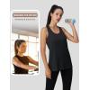 imageMAGCOMSEN Tank Top for Women Workout Racerback Sleeveless Racer Back Tops Athletic Yoga Running Gym Muscle Pilates TankBlack