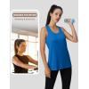 imageMAGCOMSEN Tank Top for Women Workout Racerback Sleeveless Racer Back Tops Athletic Yoga Running Gym Muscle Pilates TankBlue Green