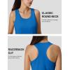 imageMAGCOMSEN Tank Top for Women Workout Racerback Sleeveless Racer Back Tops Athletic Yoga Running Gym Muscle Pilates TankBlue Green