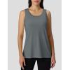 imageMAGCOMSEN Tank Top for Women Workout Racerback Sleeveless Racer Back Tops Athletic Yoga Running Gym Muscle Pilates TankDark Grey