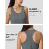 imageMAGCOMSEN Tank Top for Women Workout Racerback Sleeveless Racer Back Tops Athletic Yoga Running Gym Muscle Pilates TankDark Grey