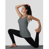 imageMAGCOMSEN Tank Top for Women Workout Racerback Sleeveless Racer Back Tops Athletic Yoga Running Gym Muscle Pilates TankDark Grey