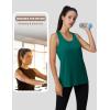 imageMAGCOMSEN Tank Top for Women Workout Racerback Sleeveless Racer Back Tops Athletic Yoga Running Gym Muscle Pilates TankEmerald Green