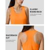 imageMAGCOMSEN Tank Top for Women Workout Racerback Sleeveless Racer Back Tops Athletic Yoga Running Gym Muscle Pilates TankFluorescent Orange