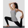 imageMAGCOMSEN Tank Top for Women Workout Racerback Sleeveless Racer Back Tops Athletic Yoga Running Gym Muscle Pilates TankLight Grey
