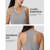 imageMAGCOMSEN Tank Top for Women Workout Racerback Sleeveless Racer Back Tops Athletic Yoga Running Gym Muscle Pilates TankLight Grey