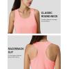 imageMAGCOMSEN Tank Top for Women Workout Racerback Sleeveless Racer Back Tops Athletic Yoga Running Gym Muscle Pilates TankLight Pink