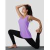 imageMAGCOMSEN Tank Top for Women Workout Racerback Sleeveless Racer Back Tops Athletic Yoga Running Gym Muscle Pilates TankLight Purple