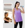imageMAGCOMSEN Tank Top for Women Workout Racerback Sleeveless Racer Back Tops Athletic Yoga Running Gym Muscle Pilates TankLight Purple
