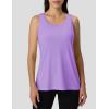 imageMAGCOMSEN Tank Top for Women Workout Racerback Sleeveless Racer Back Tops Athletic Yoga Running Gym Muscle Pilates TankLight Purple