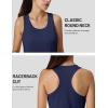 imageMAGCOMSEN Tank Top for Women Workout Racerback Sleeveless Racer Back Tops Athletic Yoga Running Gym Muscle Pilates TankNavy