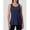 imageMAGCOMSEN Tank Top for Women Workout Racerback Sleeveless Racer Back Tops Athletic Yoga Running Gym Muscle Pilates TankNavy