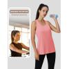 imageMAGCOMSEN Tank Top for Women Workout Racerback Sleeveless Racer Back Tops Athletic Yoga Running Gym Muscle Pilates TankPink