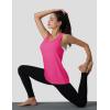 imageMAGCOMSEN Tank Top for Women Workout Racerback Sleeveless Racer Back Tops Athletic Yoga Running Gym Muscle Pilates TankRose Red