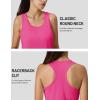 imageMAGCOMSEN Tank Top for Women Workout Racerback Sleeveless Racer Back Tops Athletic Yoga Running Gym Muscle Pilates TankRose Red