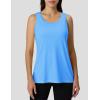 imageMAGCOMSEN Tank Top for Women Workout Racerback Sleeveless Racer Back Tops Athletic Yoga Running Gym Muscle Pilates TankSky Blue