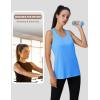 imageMAGCOMSEN Tank Top for Women Workout Racerback Sleeveless Racer Back Tops Athletic Yoga Running Gym Muscle Pilates TankSky Blue
