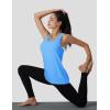 imageMAGCOMSEN Tank Top for Women Workout Racerback Sleeveless Racer Back Tops Athletic Yoga Running Gym Muscle Pilates TankSky Blue