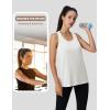 imageMAGCOMSEN Tank Top for Women Workout Racerback Sleeveless Racer Back Tops Athletic Yoga Running Gym Muscle Pilates TankWhite