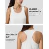 imageMAGCOMSEN Tank Top for Women Workout Racerback Sleeveless Racer Back Tops Athletic Yoga Running Gym Muscle Pilates TankWhite