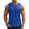 imageMAGCOMSEN Mens Workout Tank Tops Quick Dry Lightweight Sleeveless Shirts Gym Bodybuilding Muscle Tee ShirtColor Blue