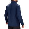 imageMAGCOMSEN Mens Quarter Zip Pullover Fleece Lined Long Sleeve Golf Shirts 14 Zip Thermal Running Athletic SweatshirtsDark Navy