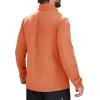 imageMAGCOMSEN Mens Quarter Zip Pullover Fleece Lined Long Sleeve Golf Shirts 14 Zip Thermal Running Athletic SweatshirtsLight Orange