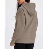 imageMAGCOMSEN Oversized Hoodies for Women Fleece Pullover Sweatshirts Warm Cozy Sweaters Workout Winter Fall HoodieCoffee Grey
