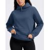 imageMAGCOMSEN Oversized Hoodies for Women Fleece Pullover Sweatshirts Warm Cozy Sweaters Workout Winter Fall HoodieDark Blue