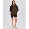 imageMAGCOMSEN Oversized Hoodies for Women Fleece Pullover Sweatshirts Warm Cozy Sweaters Workout Winter Fall HoodieDark Brown