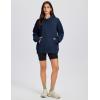 imageMAGCOMSEN Oversized Hoodies for Women Fleece Pullover Sweatshirts Warm Cozy Sweaters Workout Winter Fall HoodieNavy