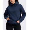 imageMAGCOMSEN Oversized Hoodies for Women Fleece Pullover Sweatshirts Warm Cozy Sweaters Workout Winter Fall HoodieNavy