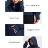 imageMAGCOMSEN Oversized Hoodies for Women Fleece Pullover Sweatshirts Warm Cozy Sweaters Workout Winter Fall HoodieNavy