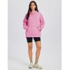 imageMAGCOMSEN Oversized Hoodies for Women Fleece Pullover Sweatshirts Warm Cozy Sweaters Workout Winter Fall HoodiePink