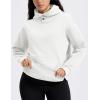 imageMAGCOMSEN Oversized Hoodies for Women Fleece Pullover Sweatshirts Warm Cozy Sweaters Workout Winter Fall HoodieWhite